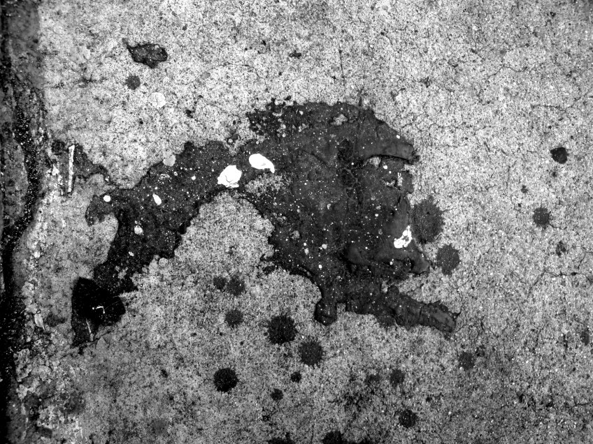 innocent biker - original (b/w) «can U see the biker? what about the bullet holes?»